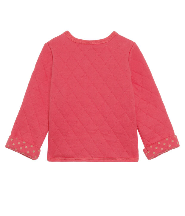 Cardigan van gewatteerde tubic babymeisje rood
