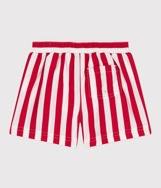 Zwemshort voor baby's met strepenprint rood MARSHMALLOW/ SPI