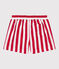 Zwemshort voor baby's met strepenprint rood MARSHMALLOW/ SPI