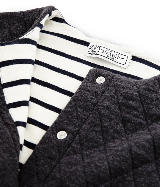 Veste longue tubique femme gris