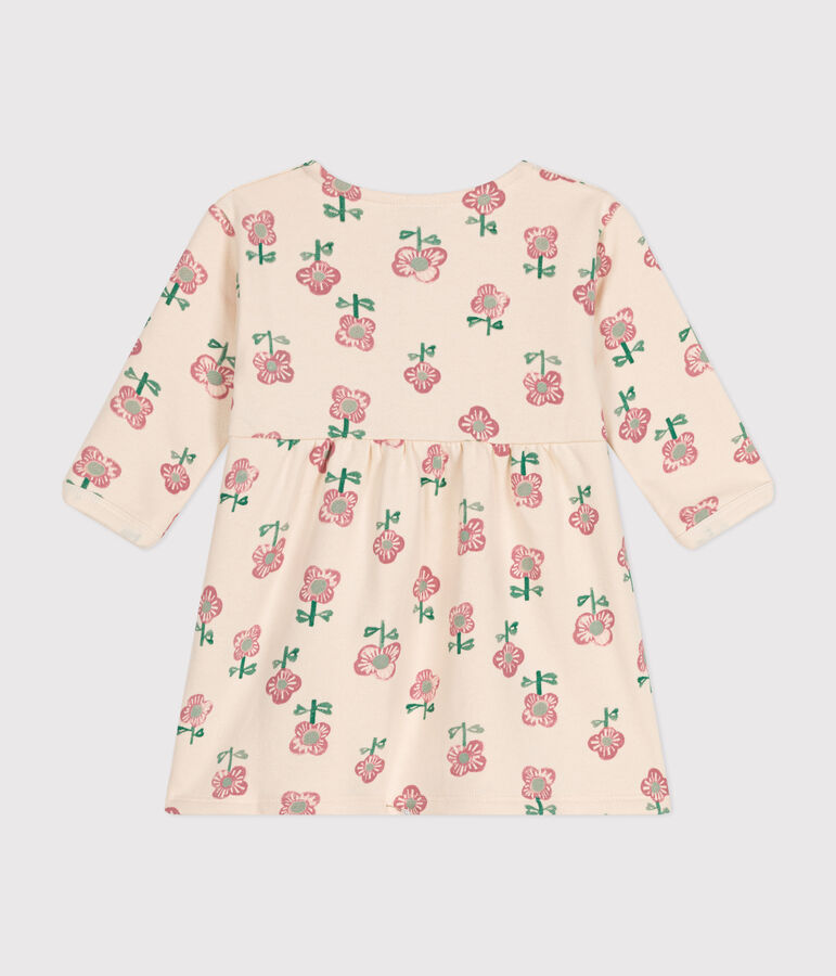 Robe manches longues b&eacute;b&eacute; &eacute;cru/jaune