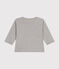 Tee-shirt manches longues en coton bébé gris CHATON CHINE