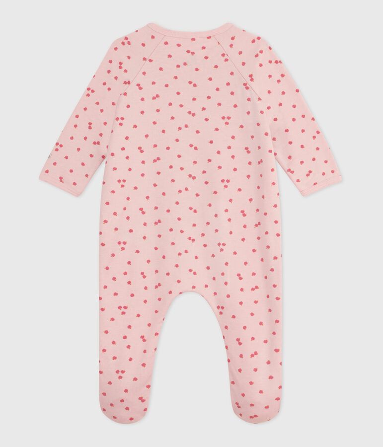 Pyjama b&eacute;b&eacute; en molleton gratt&eacute; imprim&eacute; rose/multicouleur