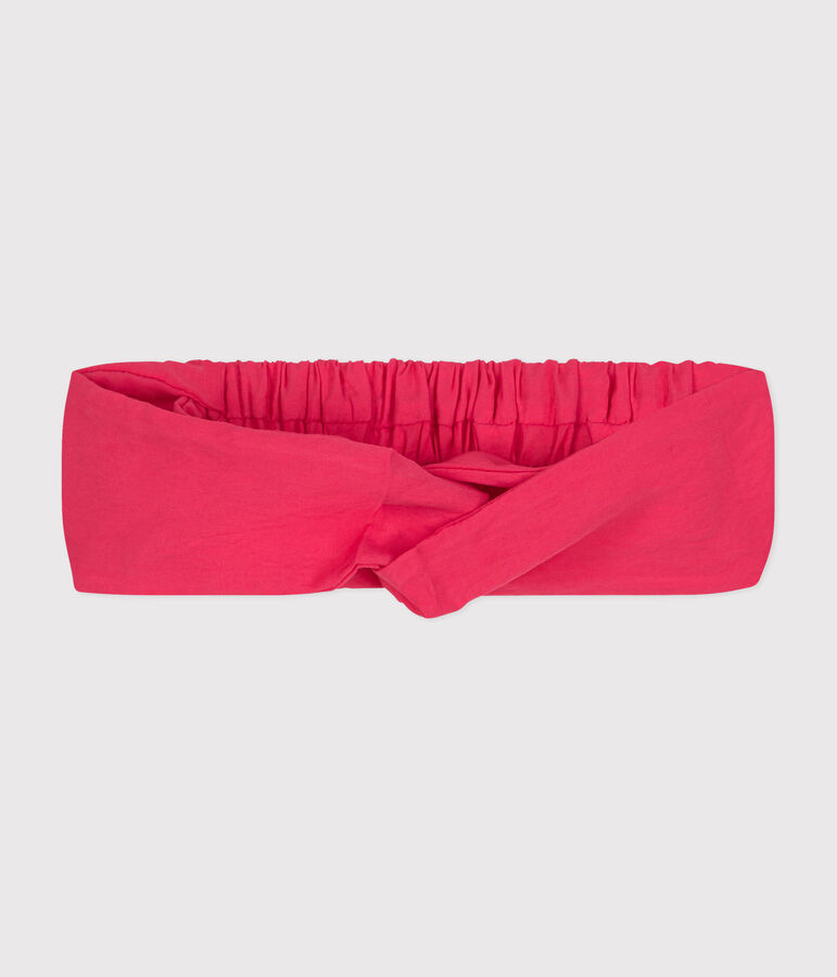 Bandeau en toile uni b&eacute;b&eacute; rose GLOSS