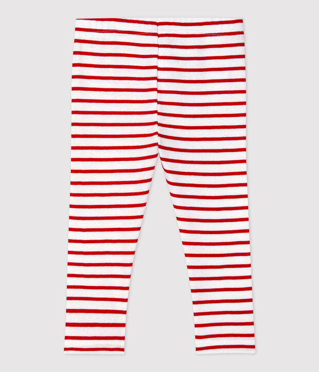 Katoenen babylegging. wit/rood