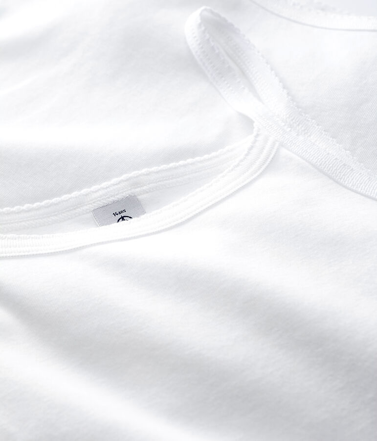 Lot de 2  chemises &agrave; bretelles blanches fille multicouleur