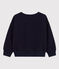 Sweater in molton voor meisjes/jongens blauw SMOKING