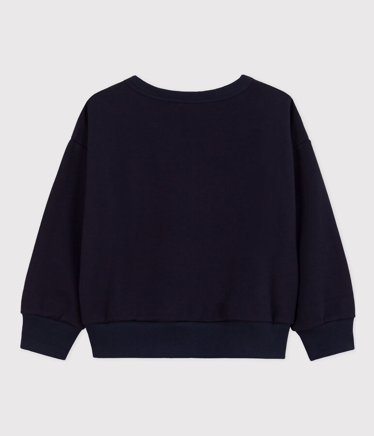 Sweatshirt en molleton enfant fille / gar&ccedil;on bleu