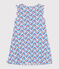 Kindernachthemd van katoen en lyocell met bloemenprint wit MARSHMALLOW/wit MULTICO