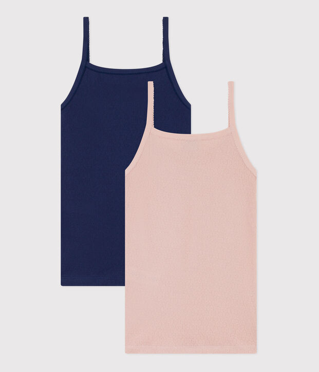 Chemises &agrave; bretelles en coton ajour&eacute; Femme multicouleur