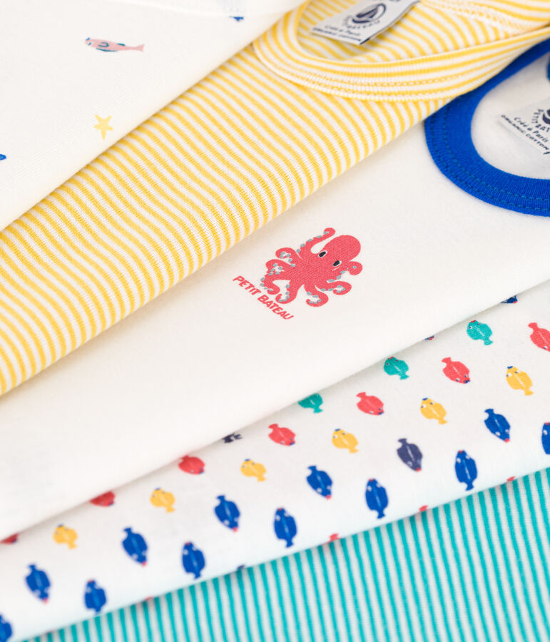 Lot de 5 bodies d&eacute;bardeurs animaux marins en coton variante 1