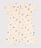 Tuinbroek met print in popeline voor baby's wit AVALANCHE/ MULTICO