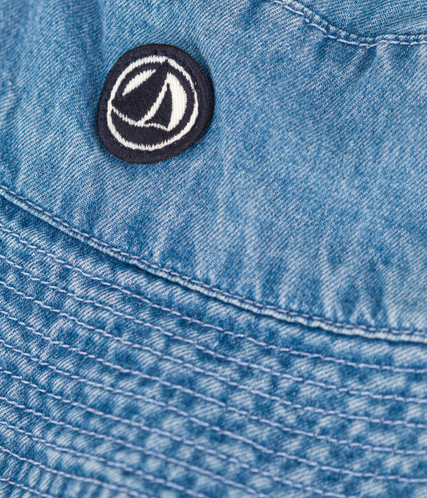 Bob en denim bleu &agrave; nouer b&eacute;b&eacute; bleu