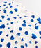 Pyjama cœurs bleus petite fille en molleton blanc MARSHMALLOW/bleu BLEU