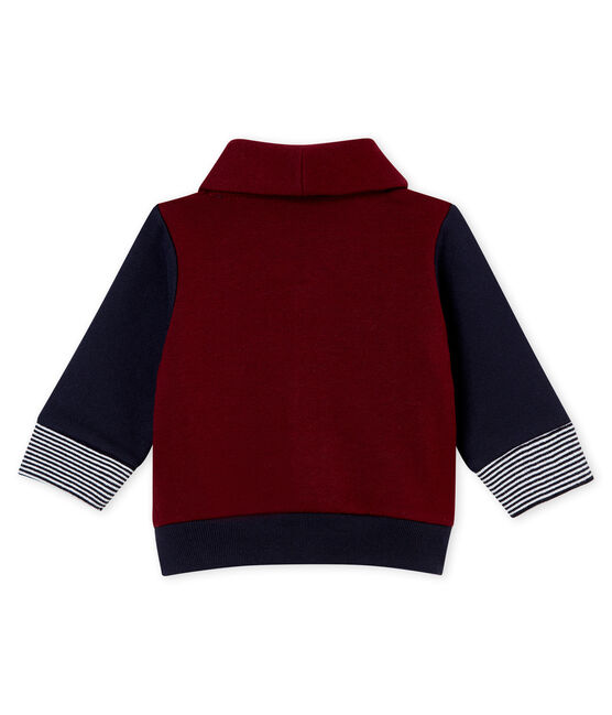Cardigan bébé garçon en molleton rouge OGRE/bleu SMOKING