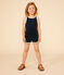Tanktop in badstof voor meisjes blauw SMOKING