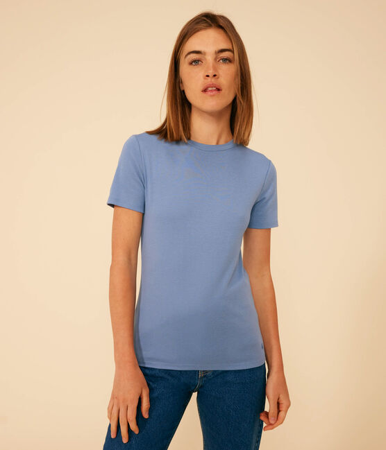 L'Iconique, effen katoenen T-shirt voor dames bruin FAMEUX