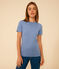 L'Iconique, effen katoenen T-shirt voor dames bruin FAMEUX