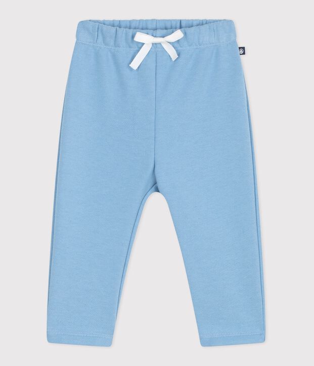 Pantalon de jogging b&eacute;b&eacute; en coton uni bleu clair