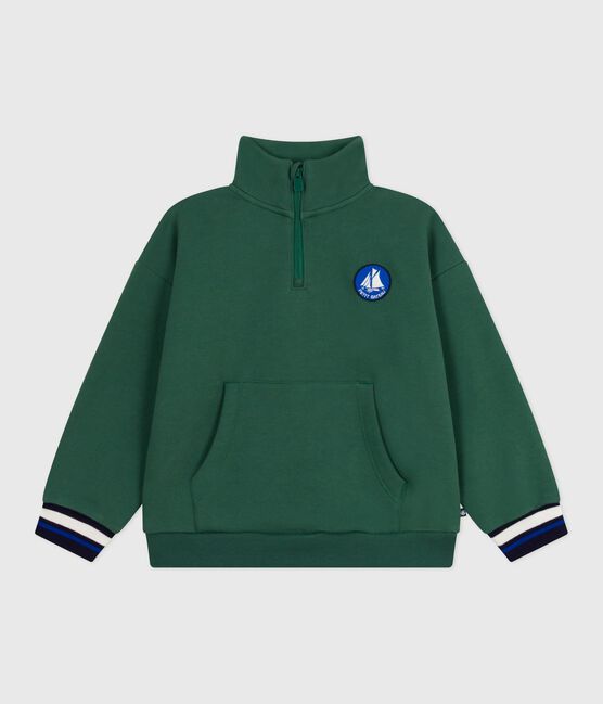 Sweatshirt camionneur enfant en coton uni WILLOW