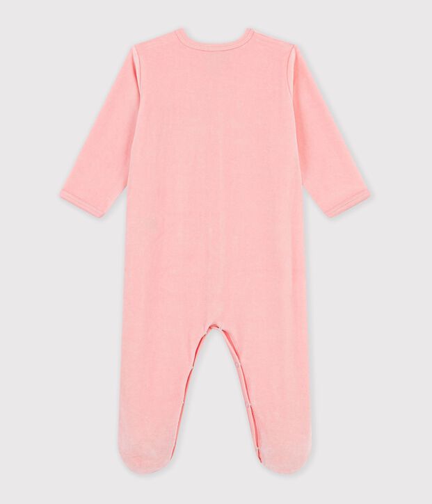 Dors-bien en bouclette velours rose
