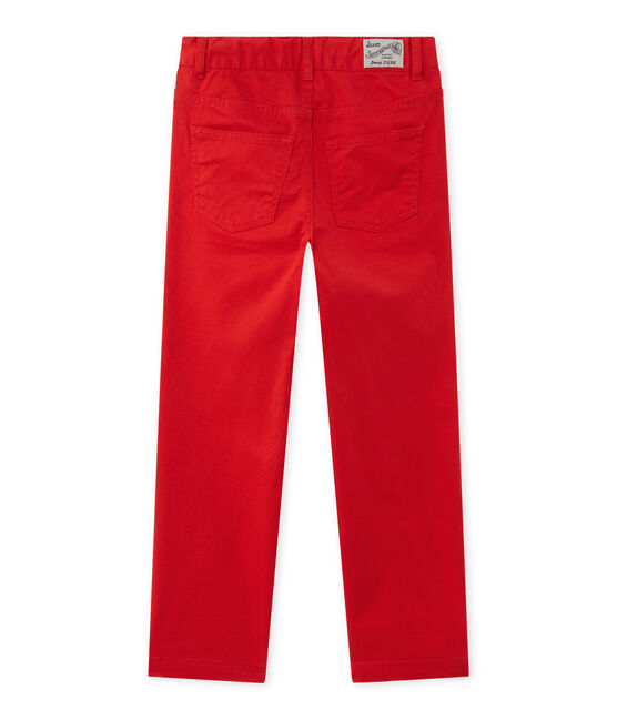 Pantalon garçon en gabardine rouge FROUFROU