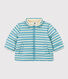 Gestreept babyjack met oprolbare capuchon