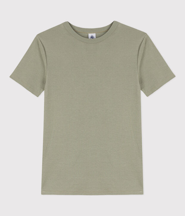 L'ICONIQUE, dames-T-shirt met ronde hals in katoen groen