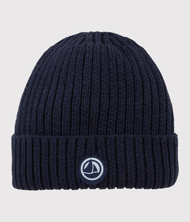 Bonnet enfant gar&ccedil;on-fille bleu marine