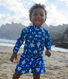 Short de bain bébé, imprimé plage