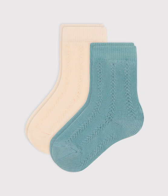 Set van 2 paar effen babysokken in katoenjersey variante 1