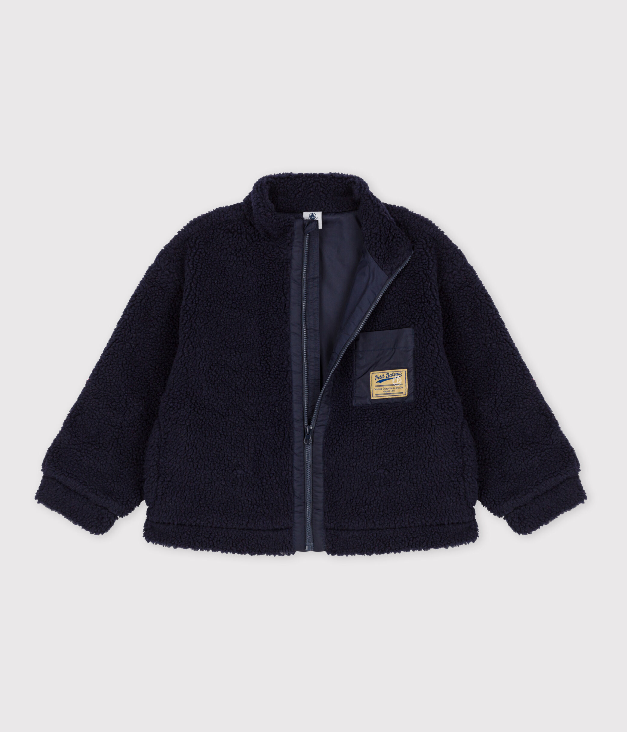 Veste en fausse fourrure recycl e enfant gar on SMOKING Petit Bateau