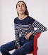 Katoenen marineshirt met lange mouw voor dames