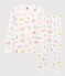 Pyjama Paris en coton enfant blanc MARSHMALLOW/blanc MULTICO