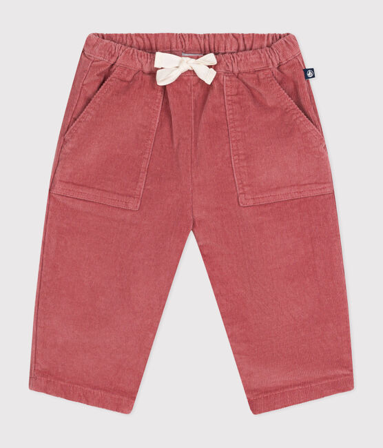 Fluwelen babybroek roze ROSEWOOD