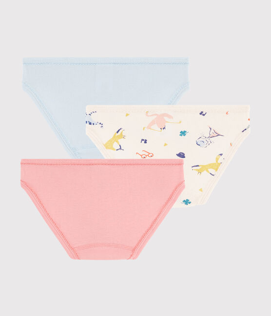 Lot de 3 culottes animaux yoga petite fille variante 1