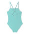 Maillot de bain fille 1 pièce vert FLAG/blanc LAIT