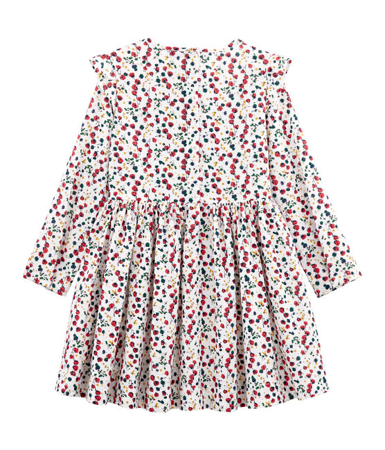 Robe imprimée enfant fille blanc MARSHMALLOW/blanc MULTICO