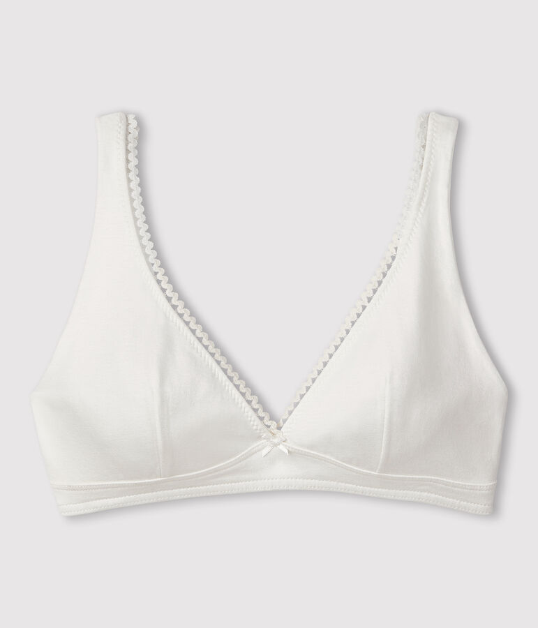 Soutien-gorge en coton stretch Femme blanc