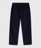 Pantalon droit enfant en velours bleu marine