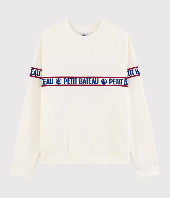 Sweatshirt en molleton léger Femme blanc MARSHMALLOW