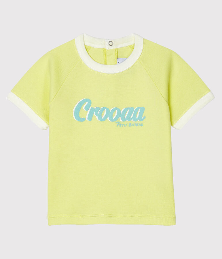 Tee-shirt manches courtes b&eacute;b&eacute; gar&ccedil;on jaune