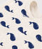 Katoenen slabbetje met walvissenprint beige MONTELIMAR/blauw MEDIEVAL
