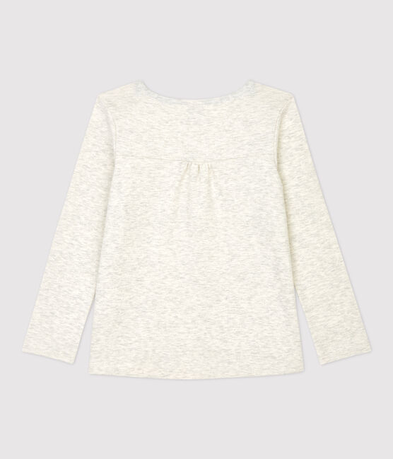 Tee-shirt manches longues en coton enfant fille beige MONTELIMAR CHINE