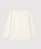 Tee-shirt manches longues en coton enfant fille beige MONTELIMAR CHINE