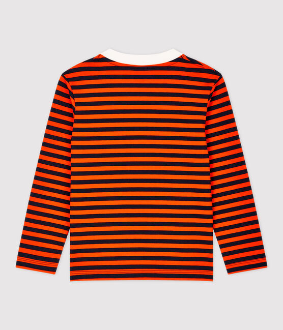 Katoenen jongens t-shirt met lange mouwen blauw SMOKING/ CAROTTE