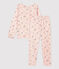 Pyjama petite fille imprimé princesse en coton rose FLEUR/blanc MULTICO