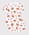 Korte katoenen kinderpyjama met brandweermanprint wit/multicouleur