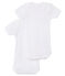 Set van 2 uniseks babybody's met korte mouwen wit LOT