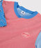 Tee-shirt L'ICONIQUE col rond en coton bio Femme rouge PEPS/blanc MULTICO